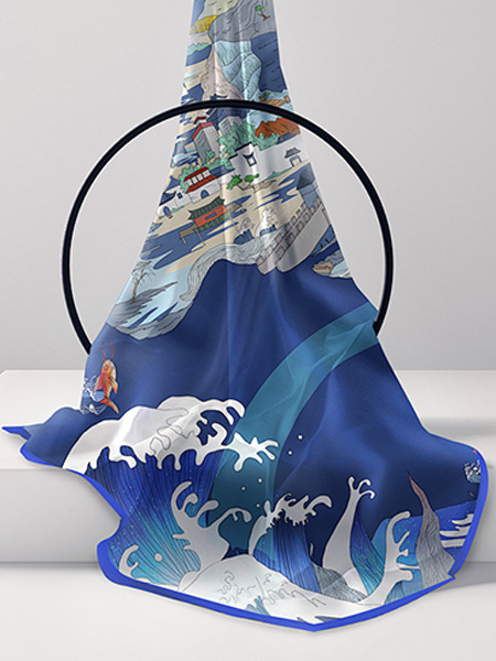 印花真丝丝巾